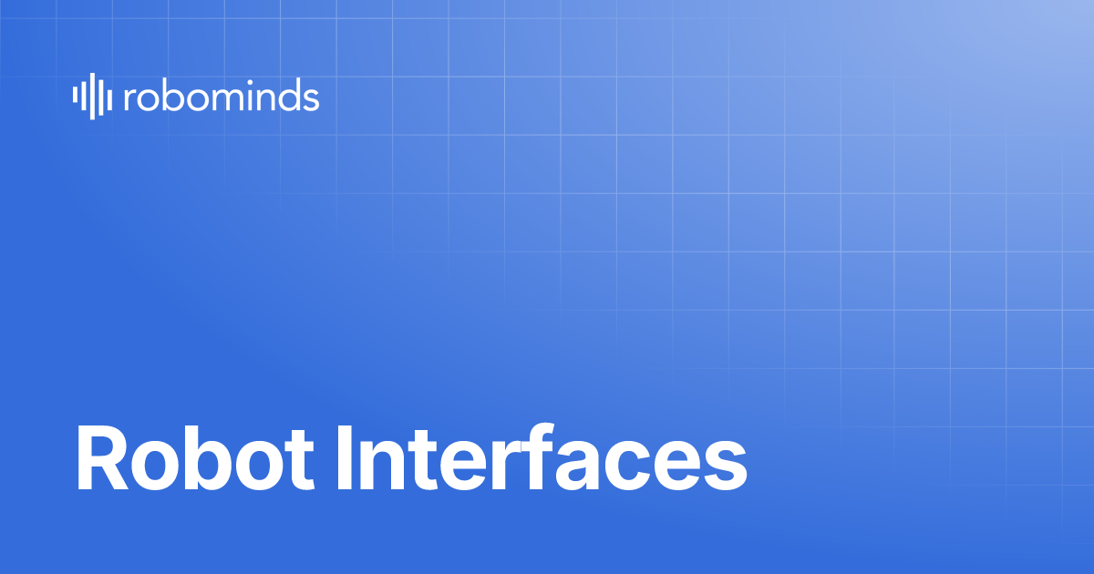 Robot Interfaces | robobrain® manual image.