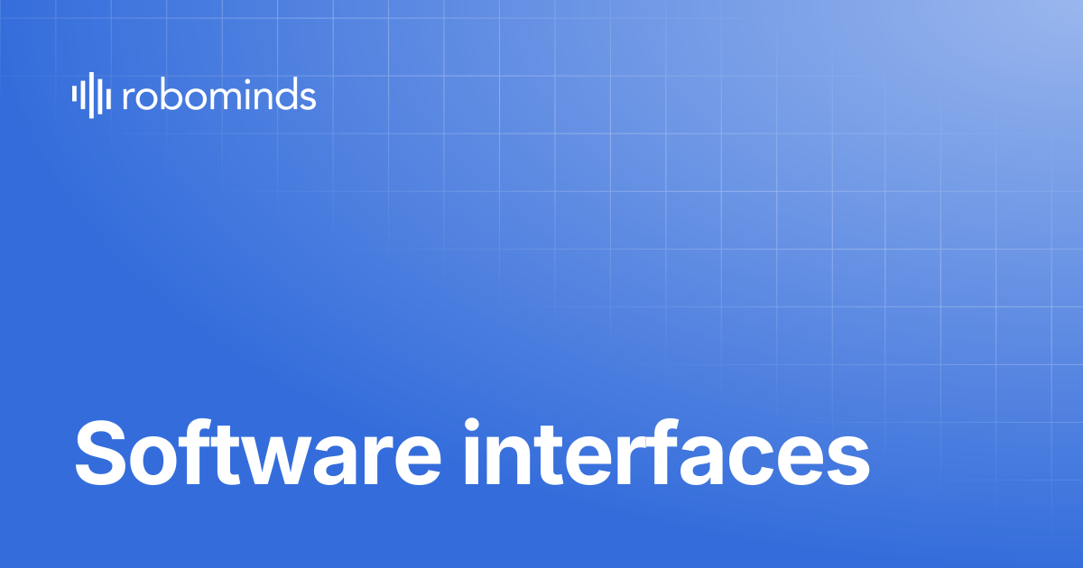 Software interfaces | robobrain® manual